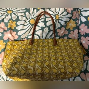 Tory Burch basket weave tote